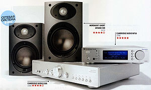 Комплект стерео усилитель / ЦАП-конвертор Cambridge Audio 350A / NP 30 c акустическими системами Mordaunt-Short Aviano 1XR (WHF №01 2012)